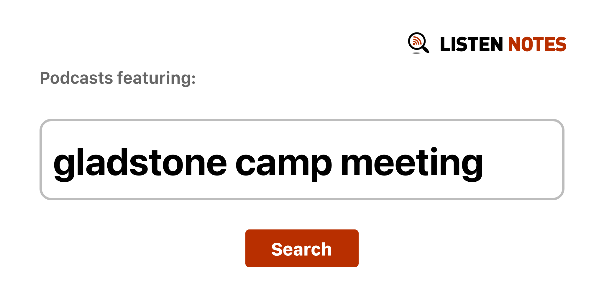 Latest Gladstone Camp Meeting podcasts (2023) Listen Notes